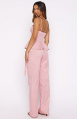 Tempt Me Not Pants Pink Stripe